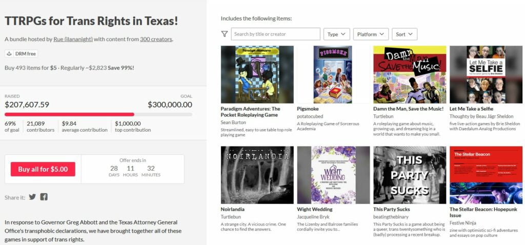 TTRPGs for Trans Rights in Texas