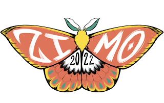 logo Zine Month dessiné à la façon d'un papillon de nuit