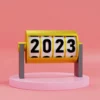 a yellow chair with the numbers 2013 on it