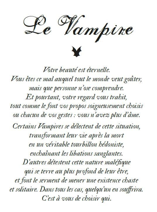 introduction de la fiche de mue du vampire